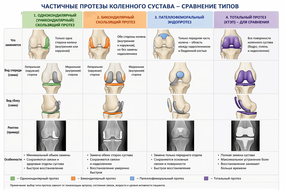 Щадящая хирургия колена в Германии: современные методы частичного эндопротезирования сустава